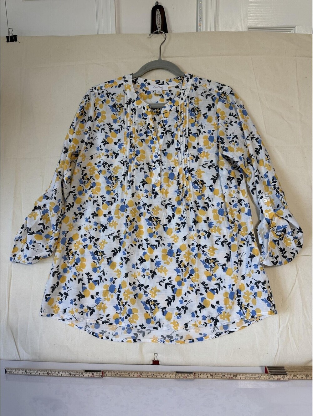 Coral Bay Floral Rayon Blend Blouse Size Small